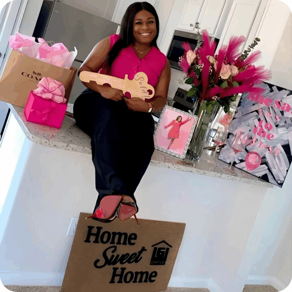 Ballard in her newly purchased home.