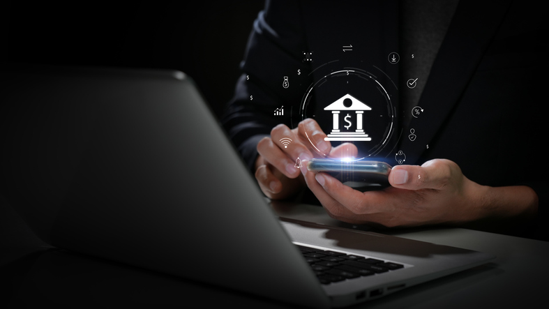 Managing investments on a computer.